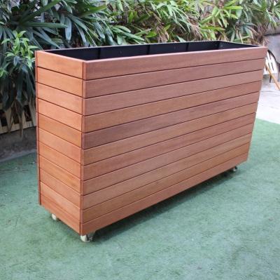 中国 ガーデン・パーク・ストリートのための革新的な木製の屋外大型プランター 販売のため