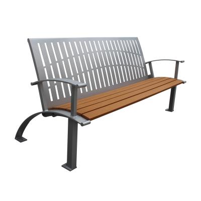 China Composite Recycled Plastic Garden Benches Wrought Iron Benches For Outdoor for sale