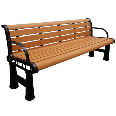 China Powder Coating Patio Outdoor Recycled Plastic Benches With Cast Iron Ends for sale