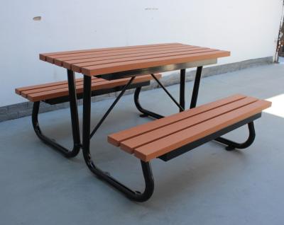 China Outdoor Recycled Plastic Picnic Table With Benches Waterproof Anti Rust for sale