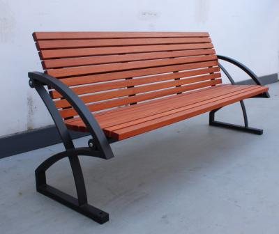 China Glossy Matte Finish Solid Wood Garden Bench Seat With Back 1540mm Length for sale