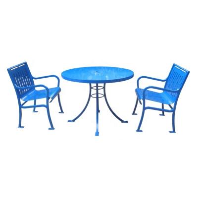 China Modern Mild Steel Outdoor Table Benches Waterproof Anti Rust Durable for sale
