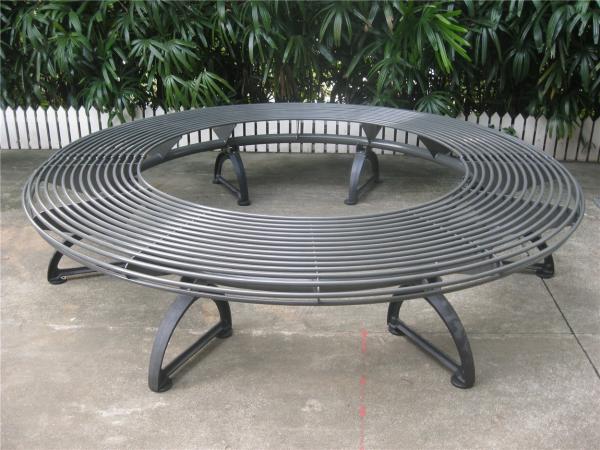 Quality Metal Cast Iron Round Tree Benches Backless For Garden Street Campus for sale
