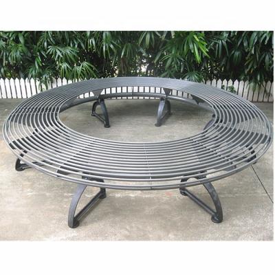 China Cast Iron Metal Tree Surround Bench With Polyester Powder Coating for sale