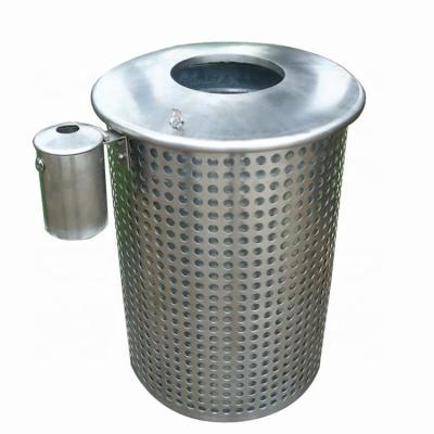 China Cisterna de cigarrillos para exteriores de acero inoxidable 304 900 mm de altura con cenicero en venta