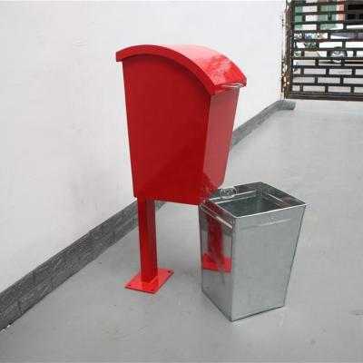 China Cute Mild Steel Dog Waste Bin Can With Surface Mounted Wall Mounted Type for sale
