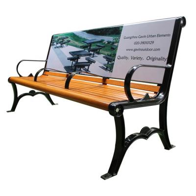 China Wooden Customized Outdoor Furniture Bench For Advertisement OEM ODM for sale
