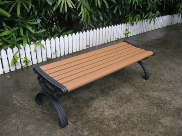 Quality Antique Garden Furniture Wooden Bench With Sandblasting Zinc Spraying Finish for sale