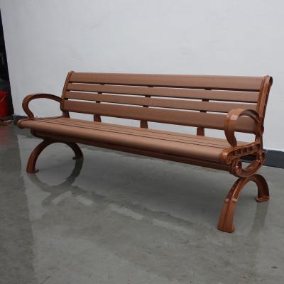 China Traditional Rustic Garden Outdoor Wooden Bench With Recycle Composite Material for sale