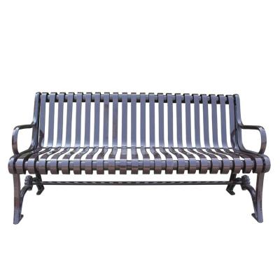 China Cast Iron Outdoor Metal Benches Modern Style For Garden School for sale