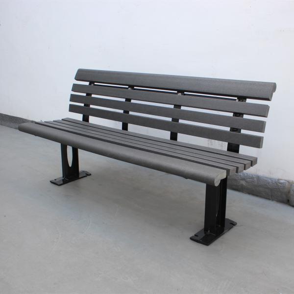 Quality Street Patio Outdoor Recycled Plastic Benches With Sandblasting Powder Coating Finsh for sale
