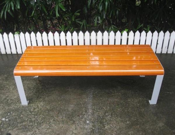 Quality Commercial Backless Outdoor Wooden Bench For Urban Park School for sale