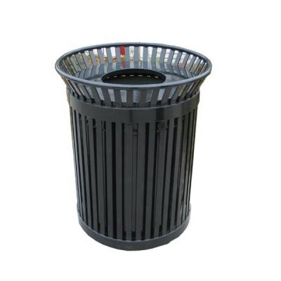 China 36 Gallon Outdoor Trash Cans Sustainable With Sanding Polyester Powder Coating Finish for sale