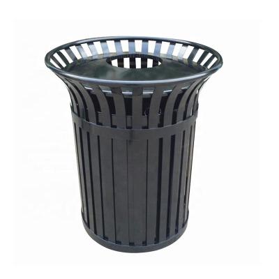 China Sustainable Outdoor Trash Cans Surface Mounted With Sandblasting Zinc Spraying Finish for sale