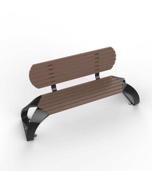 Quality OEM Wood Patio Bench , Outdoor Wood Bench With Back HDPE Slats Material for sale