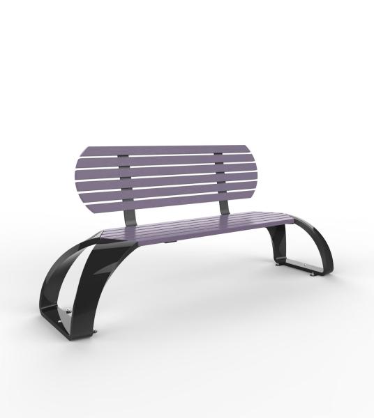Quality OEM Wood Patio Bench , Outdoor Wood Bench With Back HDPE Slats Material for sale