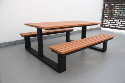 China Recycled Plastic Wooden Picnic Table And Bench Set For Outdoor for sale