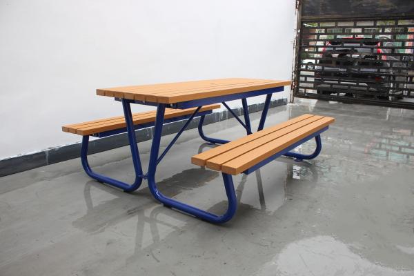 Quality Outdoor Recycled Plastic Picnic Table With Benches Waterproof Anti Rust for sale