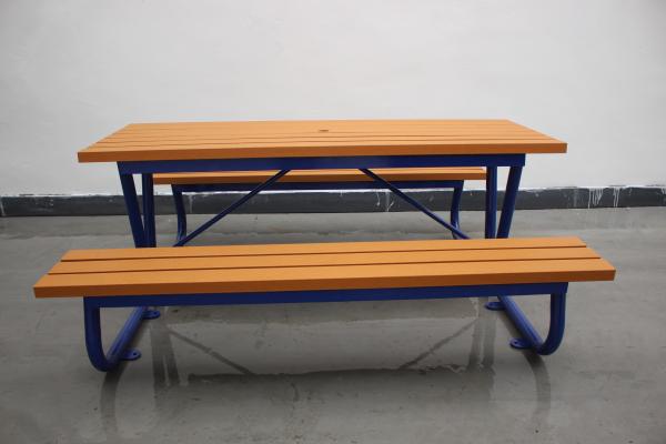 Quality Outdoor Recycled Plastic Picnic Table With Benches Waterproof Anti Rust for sale
