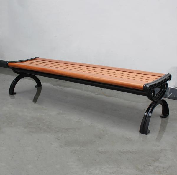 Quality Free Standing Backless Wooden Garden Bench , Outdoor Solid Wood Bench Seat for sale