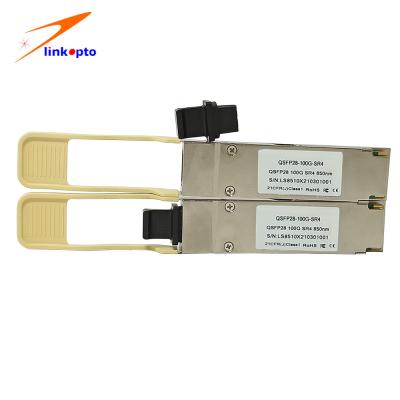 中国 DDMの光ファイバーモジュール100G QSFP28 SR4 850nm 100M MPOのコネクター 販売のため