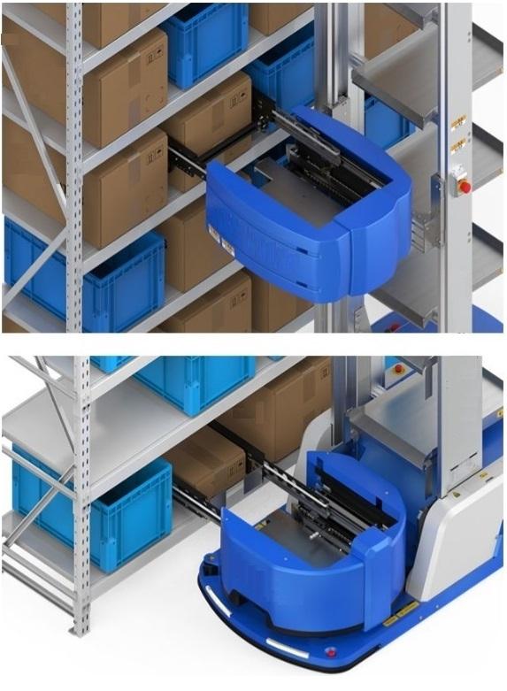 CTU robot for 3.5m  shelves cartons Storage Automatic Warehouse system load /unload speed 25-30 cartons/hour 1