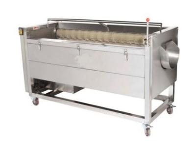 China Taro Automatic Peeling Machine With Rotary Hard Polishing Brushes For Root Vegetable for sale