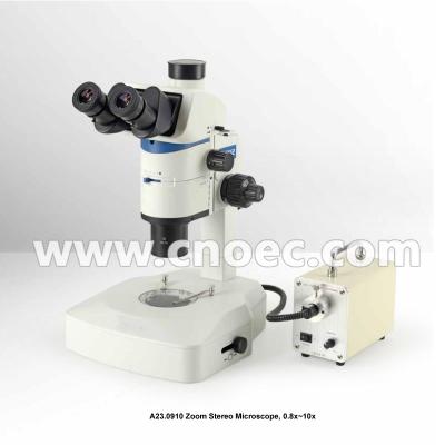 China A23.0910 0.8x~10x Zoom Stereo Optical Microscope With High Eye-point Wide Field Plan Eyepiece PL10X/23mm for sale