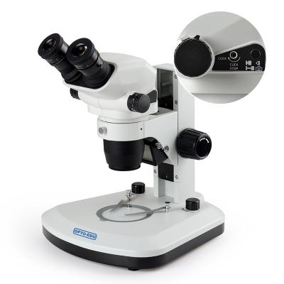 China Pole Stand Zoom Stereo Optical Microscope No Light 0.7x~4.5x Zoom Lens for sale