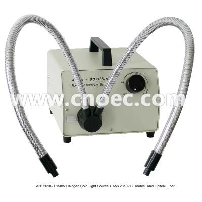 China Accesorios fríos dobles A56.2610 del microscopio de la fuente de luz del halógeno de la guía ligera 150W en venta