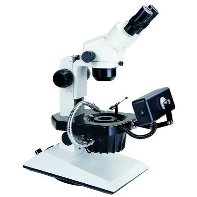 China 0.75 - Mikroskop des Schmuck-5x binokulares Edelstein-Mikroskop A24.1203-B Trinocular-Halogen-12V 10W zu verkaufen