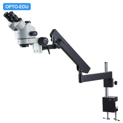中国 光源のズームレンズのステレオ顕微鏡のないOPTO-EDU A23.3645-STL6BT 0.7-4.5x Trinocularの振動腕ブームの立場 販売のため