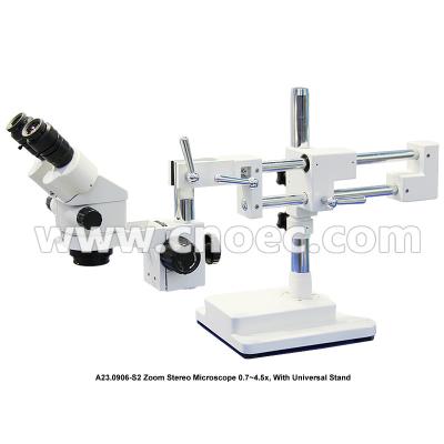 China Industrial Stereo Optical Microscope With Double Arm Pole Stand for sale