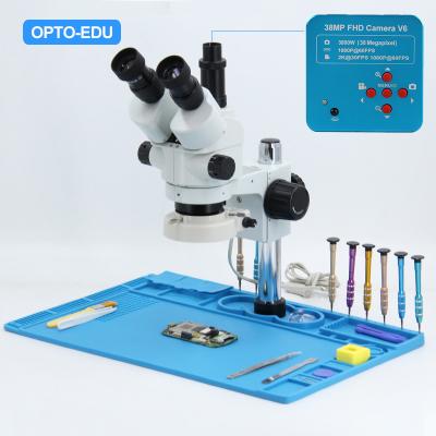China OPTO-EDU 7x-45x Electron Stereo Optical Microscope for sale