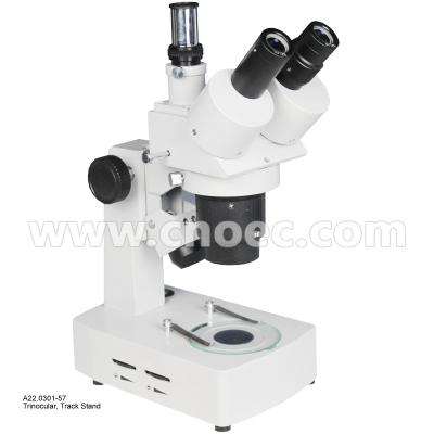 China 10x - 40x Trinocular Stereo Optical Microscope Track Stand and Pole Stand  A22.0301 for sale