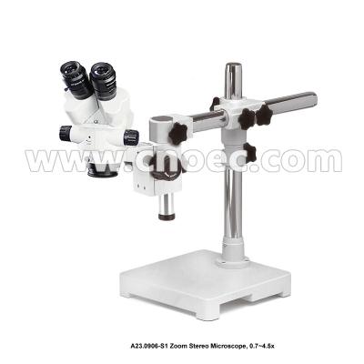 China Microscopio óptico estéreo binocular/de Trinocular 0,7 - 1:6.5 estéreo A23.0906-S1 del enfoque 4.5x en venta