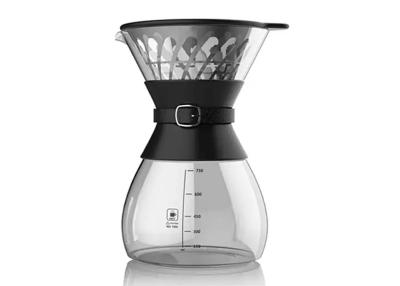 China Manual de vidro para uso doméstico Verter sobre máquinas de café Ergonômicas com sistema de preparação à venda