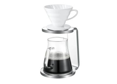 Κίνα HP-201 Silver Compact Drip Coffee Maker 220V Ρίξτε πάνω από το γυαλί καφέ προς πώληση