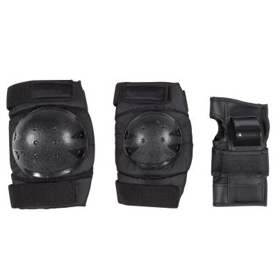 China Black Roller Skating Pads Set Knee Pads Elbow Pads And Wrist Guards for sale