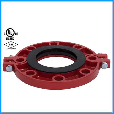 China Ductile Iron Pipe Fittings Grooved Flange with FM UL for sale