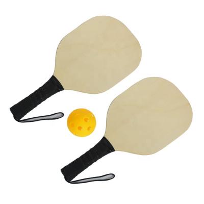 China Funny Sports For Outdoor Custom Logo Paddle Beach Racket Set Professional Wooden Pickleball Portable for sale