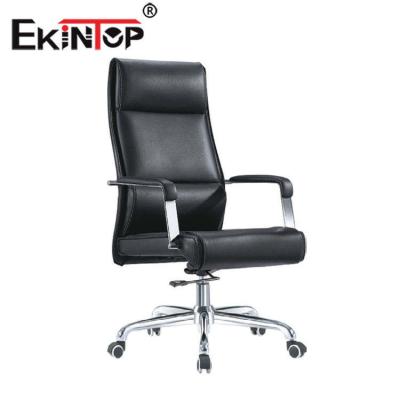China Executive Genuine Leather Swivel Chair , Adjustable Officeworks Work Chair for sale