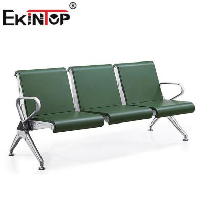 China Office Bus Station Metal Waiting Chair 3 Seater With PU Foam Cushion for sale