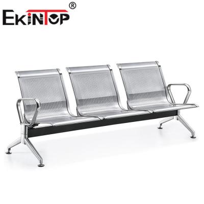 China Comfortable Three Seater Airport Chair , Powder Coated Steel Reception Waiting Chair for sale