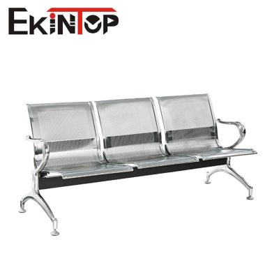 China Powder Coated Metal Waiting Room Chairs Three Seater Steel Chair SGS Certified for sale