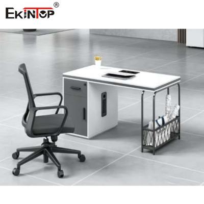China Office Staff Desk With Glass Partition Detachable For Office Furniture for sale