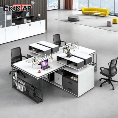China Modular Steel Office Workstation Table 4 People 0.25CBM Multifunctional for sale
