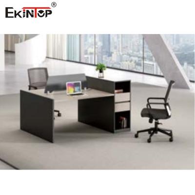 China Wooden Cubicles And Workstations , Modern Computer Table For 2 Persons for sale