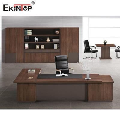 China Brown Executive Wood Computer Desks For Home Office Modern Style OEM ODM for sale
