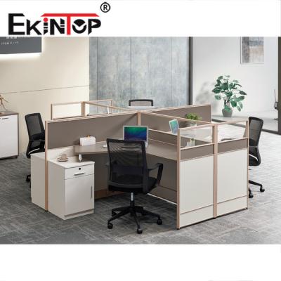 China Commercial Modern 4 Seater Office Workstation Furniture ISO9001 Certified for sale
